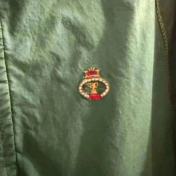 Vintage Regetta Sport green zippered with snaps Windbreaker Jacket Mens size LG - Picture 4 of 13
